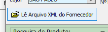Botão de leitura de arquivo XML do fornecedor